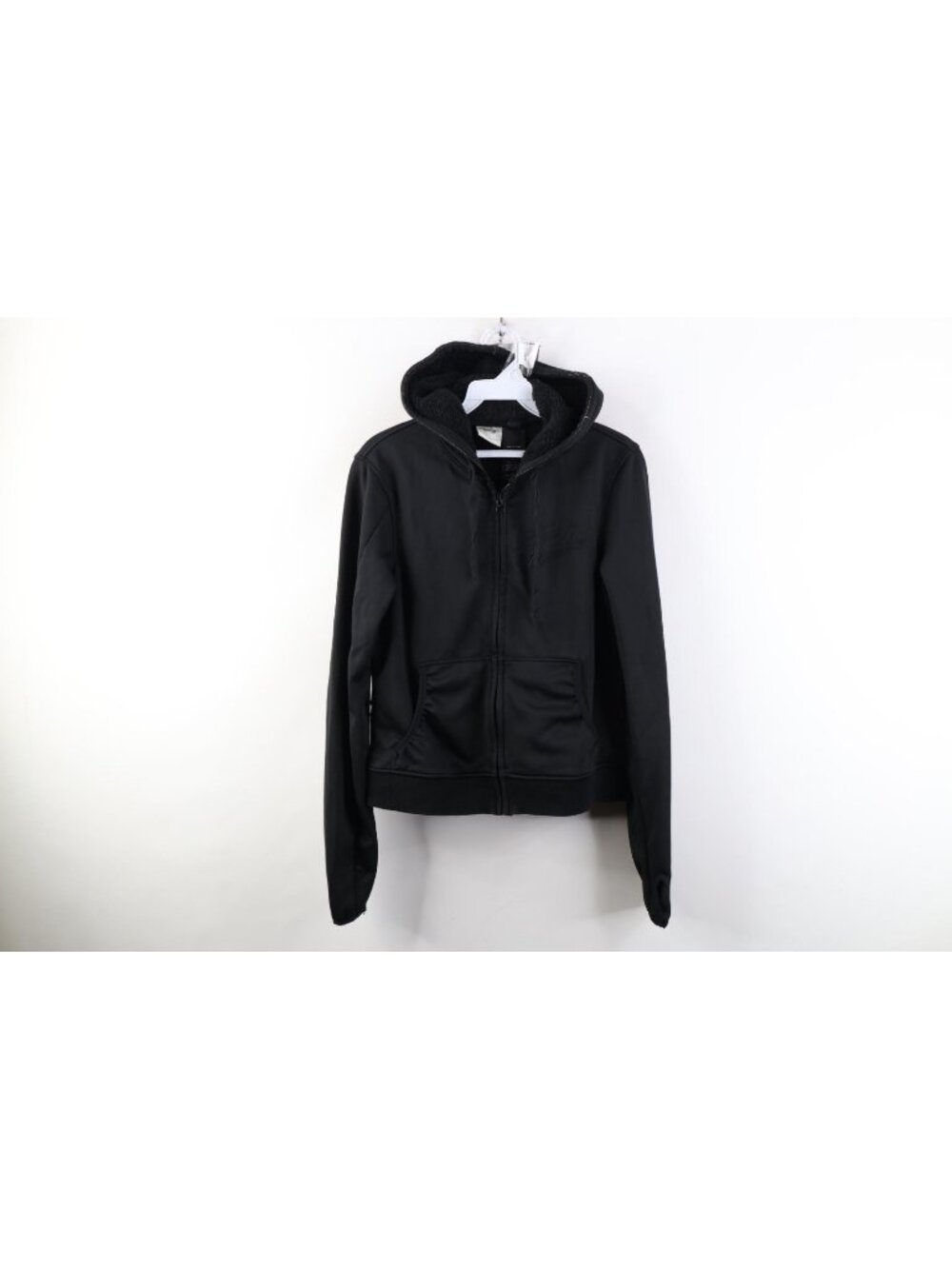 Vintage Y2K Harley Davidson Womens Small Spell Out Script Full Zip Hoodie Black